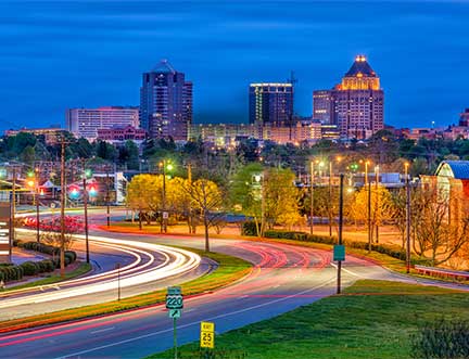 Greensboro, NC skyline